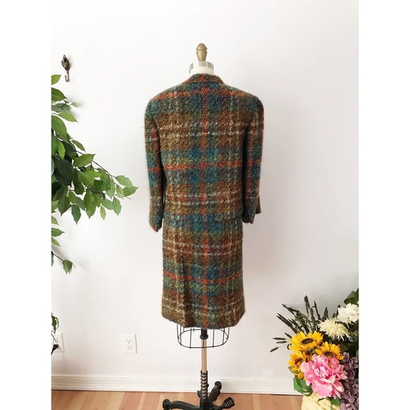 60s Davidow Boucle Plaid Suit Jackie O Skirt Set - Picture 3 of 10